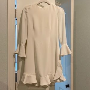 Jill Stuart size 0 white/cream long sleeve mini dress